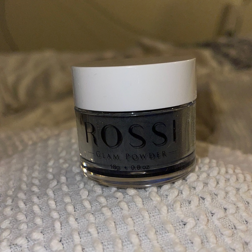 Rossi Glam Powder Nail Dip “Fabulous Black”